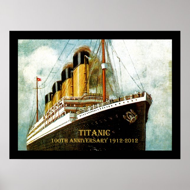 Póster Canvas de aniversario del RMS Titanic (Frente)