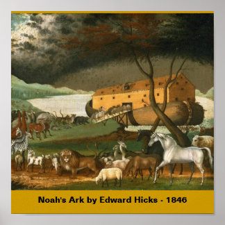 Póster Canvas: El Arca de Noé de Edward Hicks - 1846