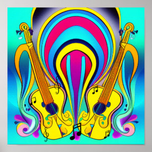 PÓSTER CÁNVAS GLOSSIAS DE GUITAS