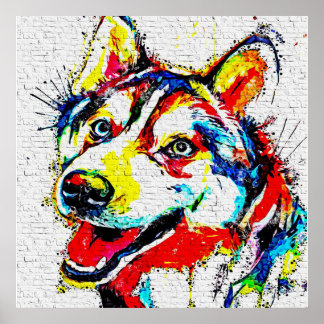Póster Canvas Husky