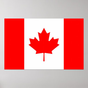 Póster Canvas Print with Flag of Canada