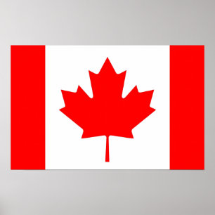 Póster Canvas Print with Flag of Canada