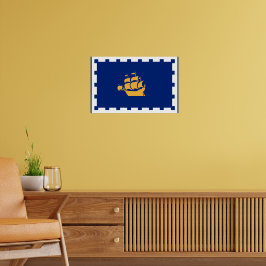 Póster Canvas Print with Flag of Quebec City, Canada