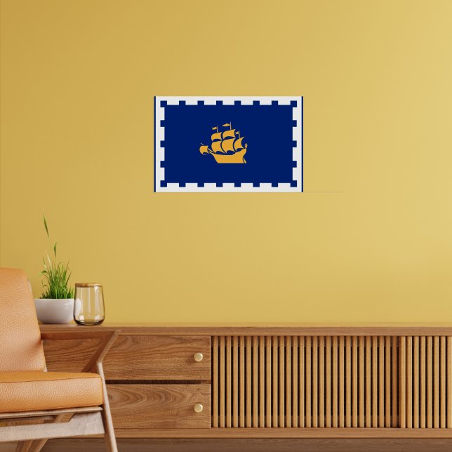 Póster Canvas Print with Flag of Quebec City, Canada (Salón 2)