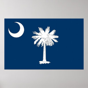 Póster Canvas Print with Flag of South Carolina, U.S.A.