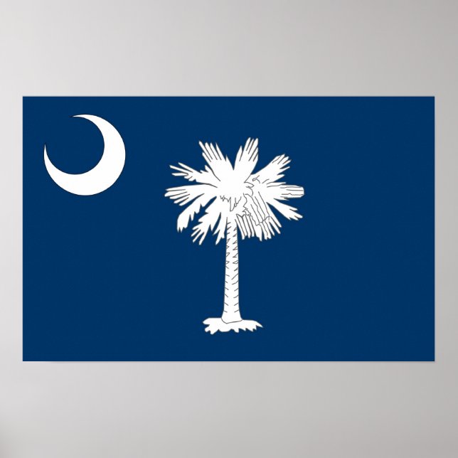 Póster Canvas Print with Flag of South Carolina, U.S.A. (Frente)