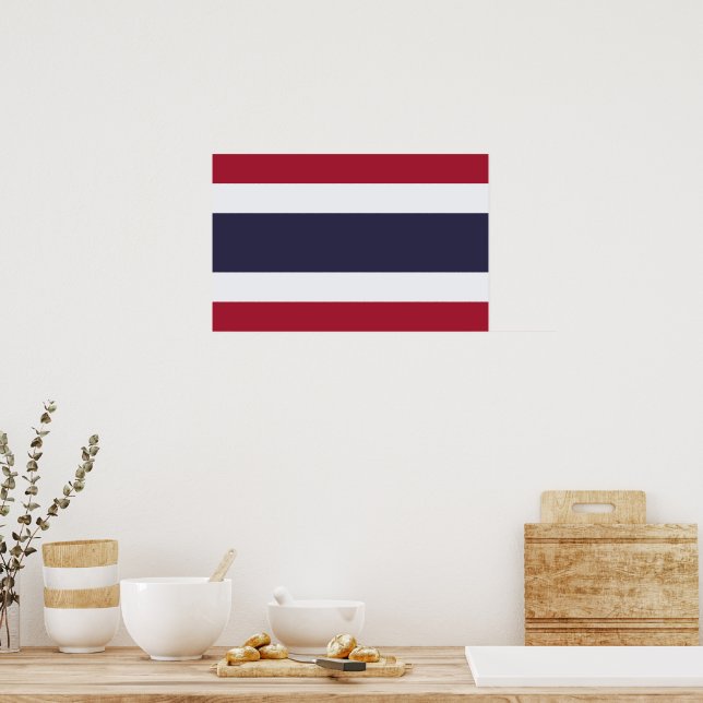 Póster Canvas Print with Flag of Thailand (Cocina)