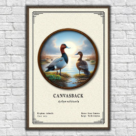 Póster Canvasback Zoology Series Poster