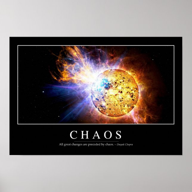 Póster Caos: Cita Inspiradora (Frente)