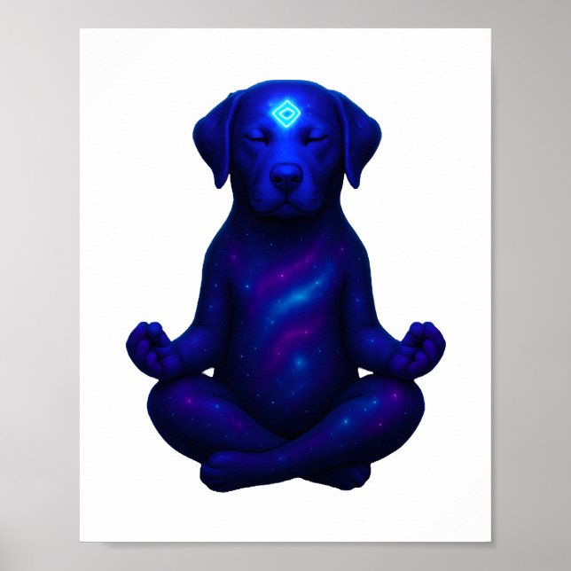 Póster Caos de crayones – divertido meme de perro Griffon (Frente)