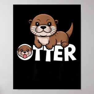 Póster Caos de Nutria Amantes de Animales Divertidos Dich