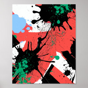 Póster Caos disperso de colores