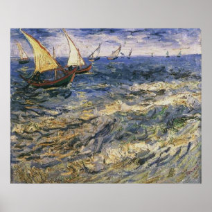 Póster Capa marina en Saintes-Maries por Vincent van Gogh
