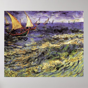Póster Capa marina en Saintes-Maries por Vincent van Gogh