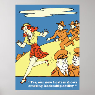 Póster Capacidad de liderazgo asombrosa, humor del ejérci