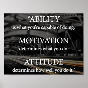 Póster Capacidad, motivación, actitud