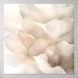 Póster Capas de Pétalos Susurrados – Flor Abstracta #1