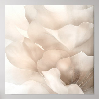 Póster Capas de Pétalos Susurrados – Flor Abstracta #1