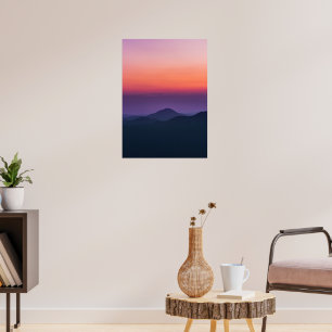 Póster Capas de puesta de sol