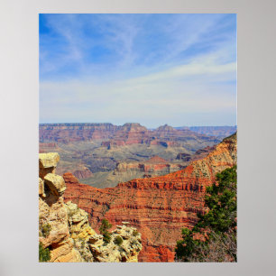 Póster Capas de roca roja del Gran Cañón