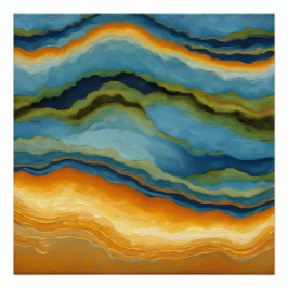 Póster Capas fracturadas horizontales "Estepona"