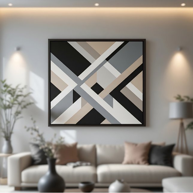 Póster Capas neutrales abstractas modernas en 3D (Subido por el creador)