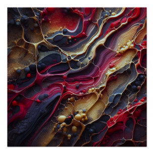 Póster Capas Resumen De Venas - Arte Grabado en relieve