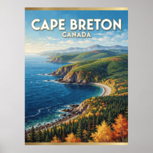 Póster Cape Breton Canadá Highlands Atlántico