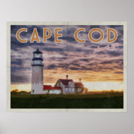 Póster Cape Cod Le Da La Bienvenida A Viajes Vintage