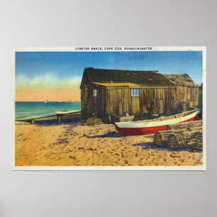 Póster Cape Cod, MassachusettsView de una cabaña de la