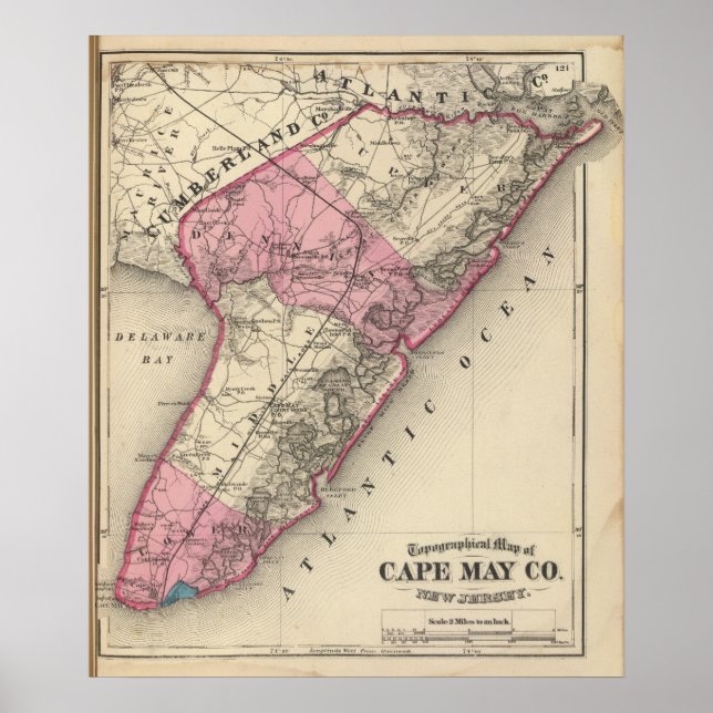 Póster Cape May County, NJ (Frente)