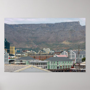 Póster Cape Town Waterfront Area Cityscape South Africa