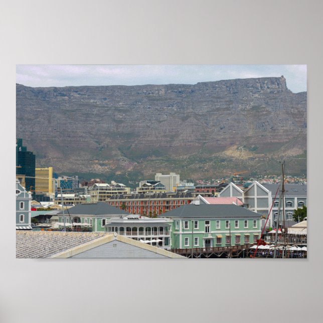 Póster Cape Town Waterfront Area Cityscape South Africa (Frente)