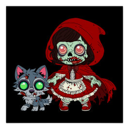 Póster Caperucita Roja Zombi
