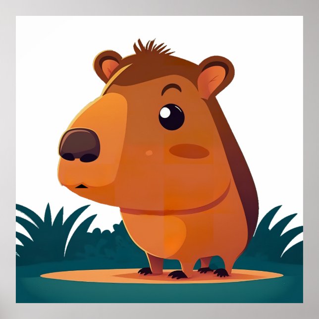 Póster Capibara adorable (Frente)