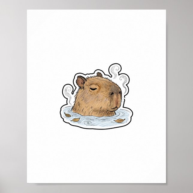 Póster Capibara relajada (Frente)