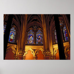 Póster Capilla baja de La Sainte-Chapelle, París, 2