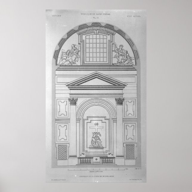 Póster Capilla de la Pieta en San Pedro (Frente)