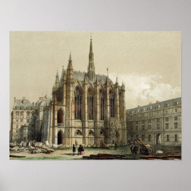 Póster Capilla de La Sainte, París (Frente)
