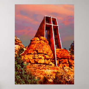 Póster "Capilla de la Santa Cruz" "Sedona Art"