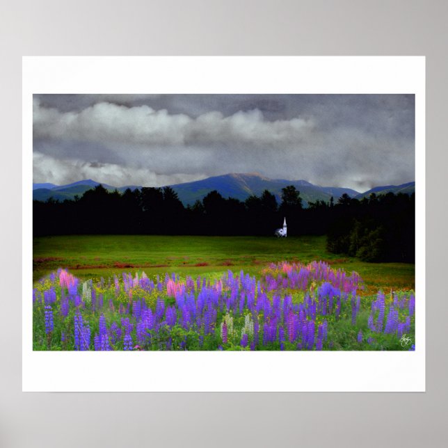 Póster Capilla en el Poster Lupine Mindscape (Frente)