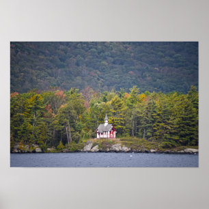 Póster Capilla Paulist en el lago George, Nueva York