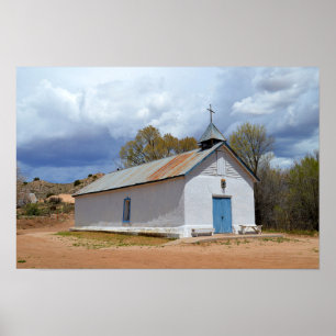 Póster Capilla Sangre de Cristo en Cuartelez, Nuevo Méxic