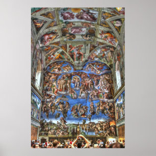 Póster Capilla Sixtina, Ciudad del Vaticano, Roma, Italia