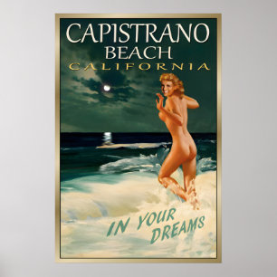 Póster CAPISTRANO BEACH CA Original Marilyn Monroe Viaje