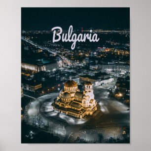 Póster Capital de Bulgaria Sofía Alejandro Nevsky