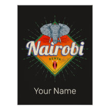 Capital de Nairobi Kenia Elephant Vintage Africa