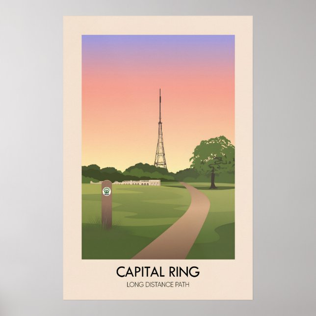 Póster Capital Ring Long Distance Path Travel Poster (Frente)