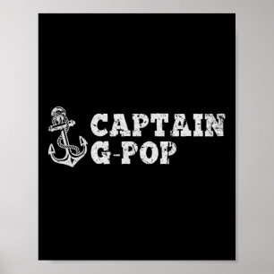Póster Capitán Anclaje de barco de vela G-pop