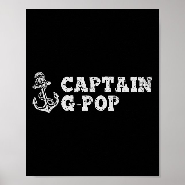 Póster Capitán Anclaje de barco de vela G-pop (Frente)